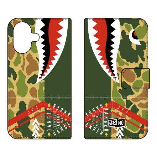 手帳型スマホケース シャーク ハンターカモ (受注生産)  YESNO iPhone 17