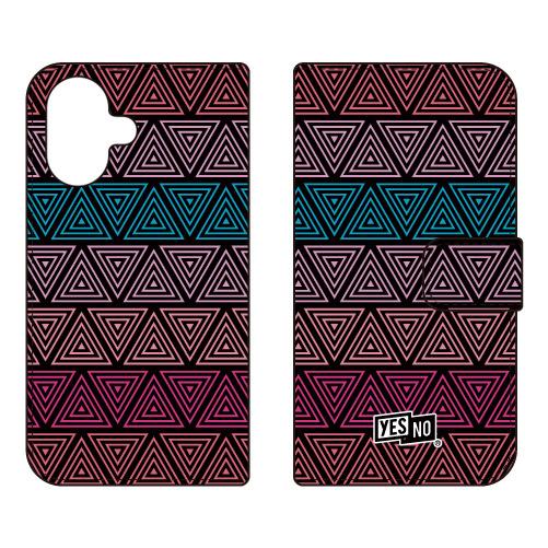 手帳型スマホケース トライアングル ピンク (受注生産)  YESNO iPhone 17