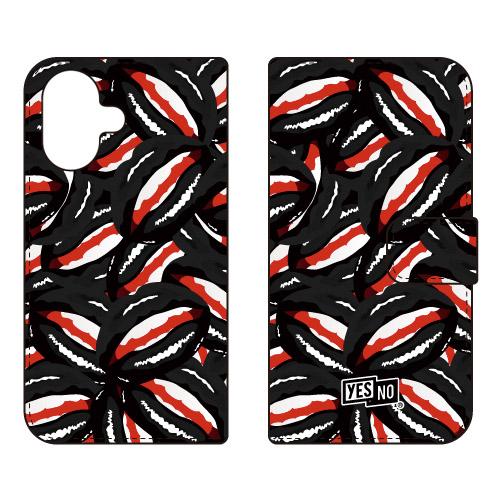 手帳型スマホケース リップ ブラック (受注生産)  YESNO iPhone 17