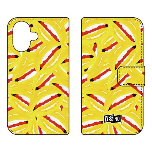 手帳型スマホケース リップ イエロー (受注生産)  YESNO iPhone 17