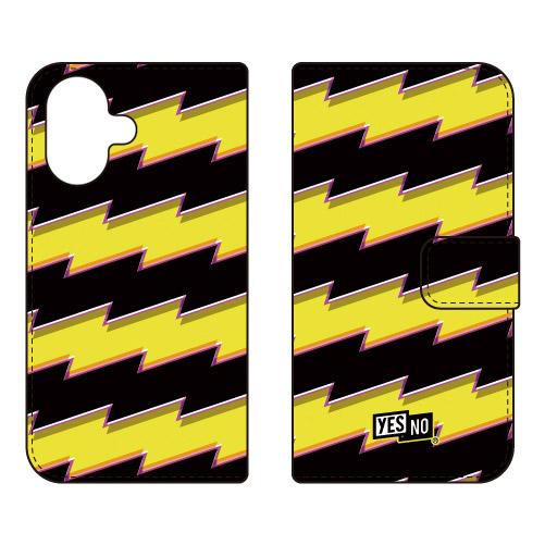 手帳型スマホケース ライトニングボーダー イエロー (受注生産)  YESNO iPhone 17