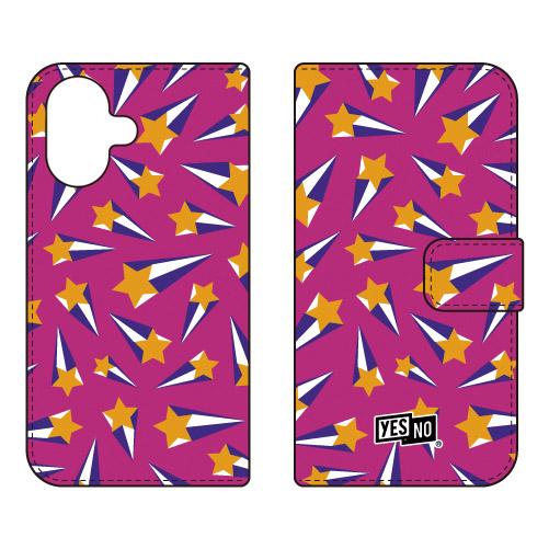 手帳型スマホケース シューティングスター パープル (受注生産)  YESNO iPhone 17