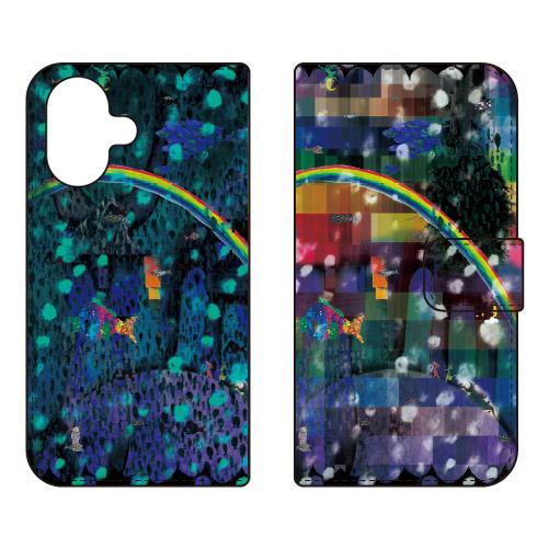 手帳型スマホケース monikotoデザイン 虹の彼方 (受注生産) iPhone 17