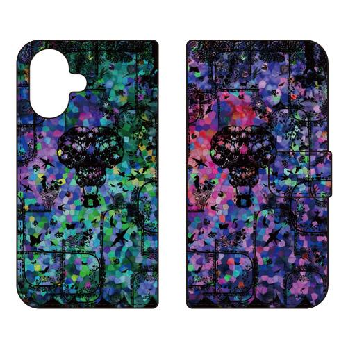 手帳型スマホケース monikotoデザイン ステンドグラス (受注生産) iPhone 17