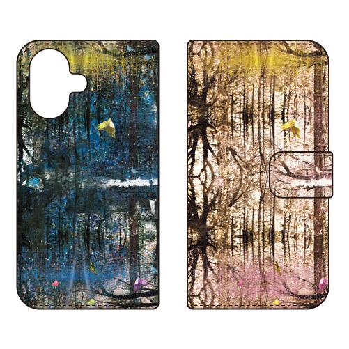 手帳型スマホケース monikotoデザイン つぼみの森 (受注生産) iPhone 17