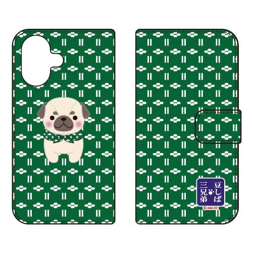 手帳型スマホケース 豆しば三兄弟 パグ兵衛 (受注生産) iPhone 17