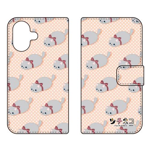 手帳型スマホケース ツチネコ グレー (受注生産) iPhone 17