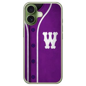 Cf LTD ベースボール パープル W スマホケース (ハード ケース カバー) iPhone 1...