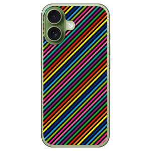 レインボーストライプ ブラック (ハード ケース カバー) YESNO iPhone 17