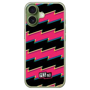 ライトニングボーダー ピンク (ハード ケース カバー) YESNO iPhone 17