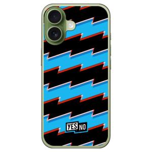 ライトニングボーダー サックスブルー (ハード ケース カバー) YESNO iPhone 17