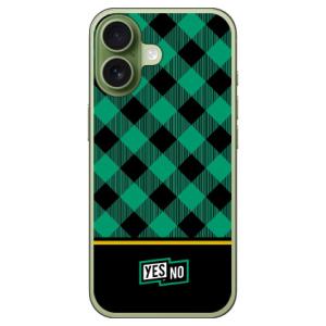 ブロックチェック グリーン (ハード ケース カバー) YESNO iPhone 17
