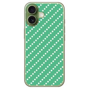 ドットストライプ グリーン×ホワイト (ハード ケース カバー) SECOND SKIN iPhon...