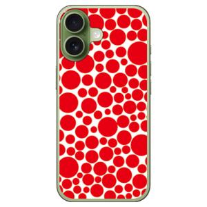 バブルドット ホワイト×レッド (ハード ケース カバー) SECOND SKIN iPhone 1...