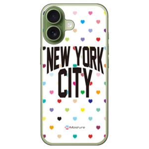 NYC マルチハートドットホワイト (ハード ケース カバー) SECOND SKIN iPhone...