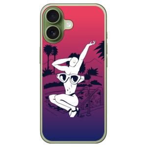 Face Swimming Girl (ハード ケース カバー) SECOND SKIN iPhon...