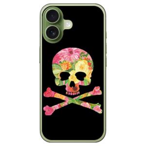 Flower skull ブラック （ソフト ケース カバー） SECOND SKIN iPhone...