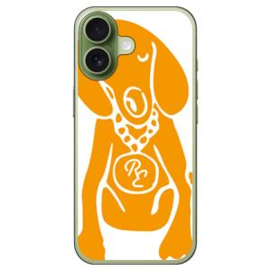 Dog ホワイト×オレンジ （ソフト ケース カバー） SECOND SKIN iPhone 17