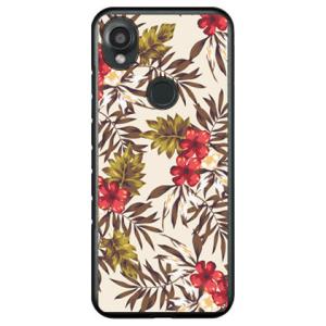 リゾートフラワー ベージュ (ハード ケース カバー) SECOND SKIN DIGNO SX3 ...