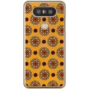 isai Beat LGV34 / V20 PRO L-01J フラワースポット オレンジ スマホケ...