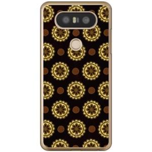 isai Beat LGV34 / V20 PRO L-01J フラワースポット チョコレートブラッ...