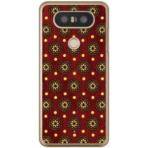 isai Beat LGV34 / V20 PRO L-01J フラワースポット レトロブラウン ス...