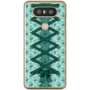 isai Beat LGV34 / V20 PRO L-01J コルセット グリーン スマホケース ...