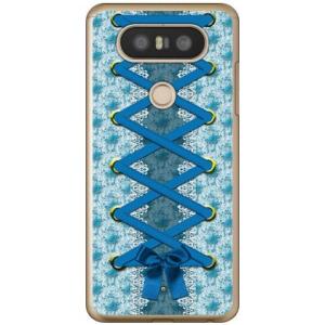 isai Beat LGV34 / V20 PRO L-01J コルセット ブルー スマホケース (...