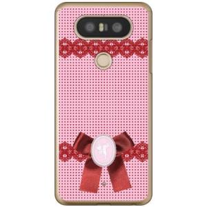 isai Beat LGV34 / V20 PRO L-01J ドット×カメオ ピンク スマホケース...