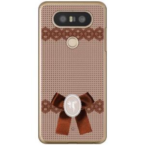 isai Beat LGV34 / V20 PRO L-01J ドット×カメオ ブラウン スマホケー...