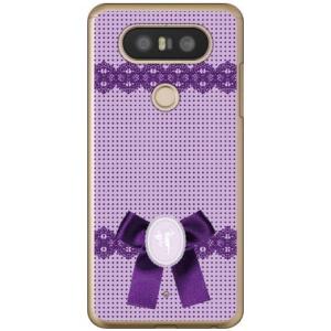 isai Beat LGV34 / V20 PRO L-01J ドット×カメオ パープル スマホケー...