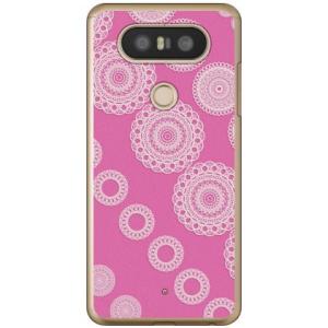 isai Beat LGV34 / V20 PRO L-01J サークルレース ピンク スマホケース...