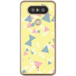 isai Beat LGV34 / V20 PRO L-01J さんかく イエロー スマホケース (...