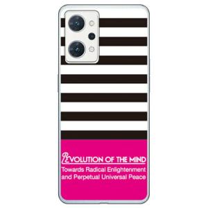 Panel border ブラック×ピンク （ソフト ケース カバー） OPPO Reno7 A O...