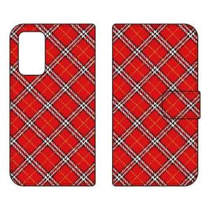 （手帳型ケース カバー） タータンチェック レッド Galaxy A53 5G SCG15 SC-53C