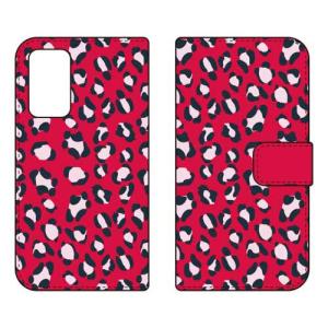 （手帳型ケース カバー） Leopard レッド Galaxy A53 5G SCG15 SC-53C