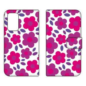 （手帳型ケース カバー） フラワーポップ パープル Galaxy A53 5G SCG15 SC-53C