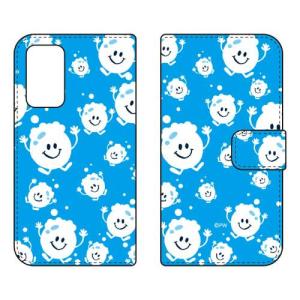 （手帳型ケース カバー） 「bubbles ライトブルー」 design by PansonWorks Galaxy A53 5G SCG15 SC-53C