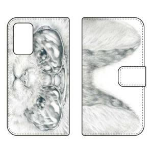 （手帳型ケース カバー） KYOTARO 「サングラスキャット」 Galaxy A53 5G SCG15 SC-53C