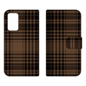 （手帳型ケース カバー） 「トラッドチェック モカ」 Galaxy A53 5G SCG15 SC-53C