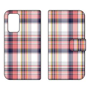 （手帳型ケース カバー） 「マドラスチェック レッド」 Galaxy A53 5G SCG15 SC-53C