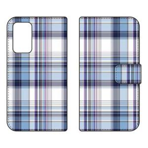 （手帳型ケース カバー） 「マドラスチェック ブルー」 Galaxy A53 5G SCG15 SC-53C