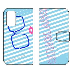 （手帳型ケース カバー） 池田ハル 「Sunglass ブルー」 Galaxy A53 5G SCG15 SC-53C