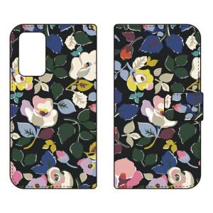 （手帳型ケース カバー） SINDEE 「Bulluna Flower （ブラック）」 Galaxy A53 5G SCG15 SC-53C