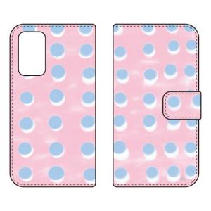 （手帳型ケース カバー） オブチジン 「dot series ピンク」 Galaxy A53 5G SCG15 SC-53C