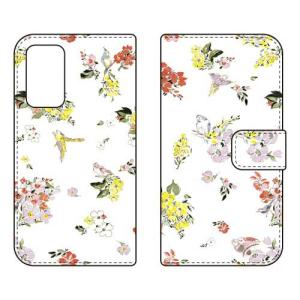 （手帳型ケース カバー） SINDEE 「Fly Flower （ホワイト）」 Galaxy A53 5G SCG15 SC-53C
