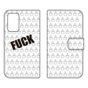 （手帳型ケース カバー） Cf LTD FUCK ホワイト Galaxy A53 5G SCG15 SC-53C