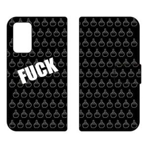（手帳型ケース カバー） Cf LTD FUCK ブラック Galaxy A53 5G SCG15 SC-53C