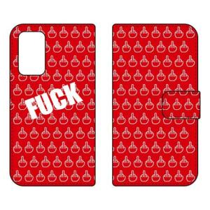 （手帳型ケース カバー） Cf LTD FUCK レッド Galaxy A53 5G SCG15 SC-53C