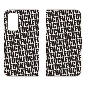 （手帳型ケース カバー） Cf LTD FUCKパターン ホワイト Galaxy A53 5G SCG15 SC-53C